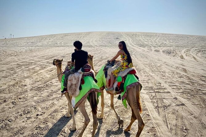 Camel trekking on the Dunes with Sunset - From Doha to Sealine Beach