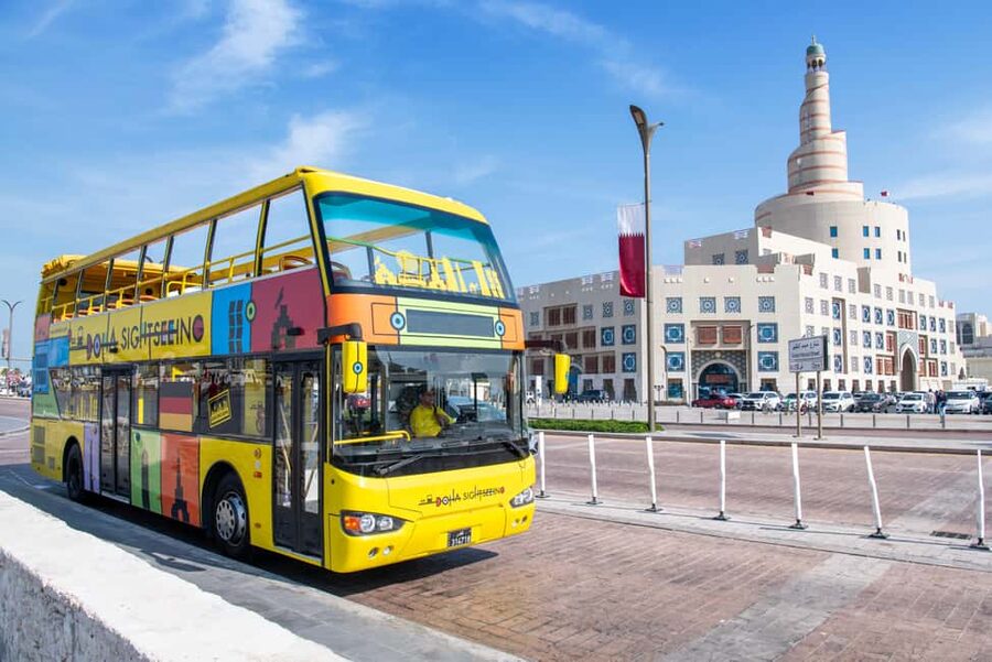 Doha: 24-Hour Hop-On Hop-Off Bus Ticket with Audio Guide - The National Museum, known for its desert rose shape