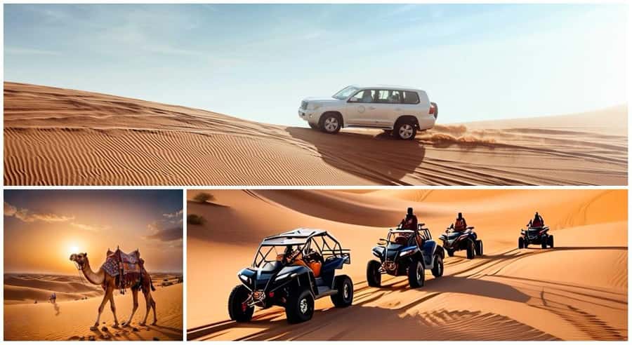 Doha: ATV/Desert Safari with Activities and Inland Sea Stop - Camel riding before the thrills