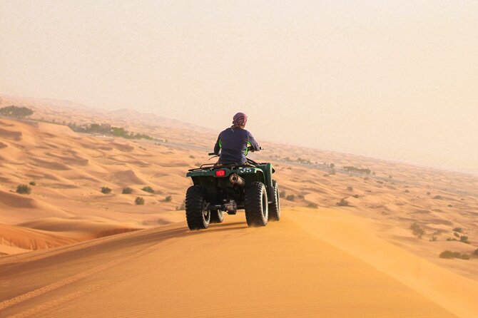 Doha ATV Quad Bike Adventure in the Middle of Desert Qatar - The high dunes and the view toward the sea