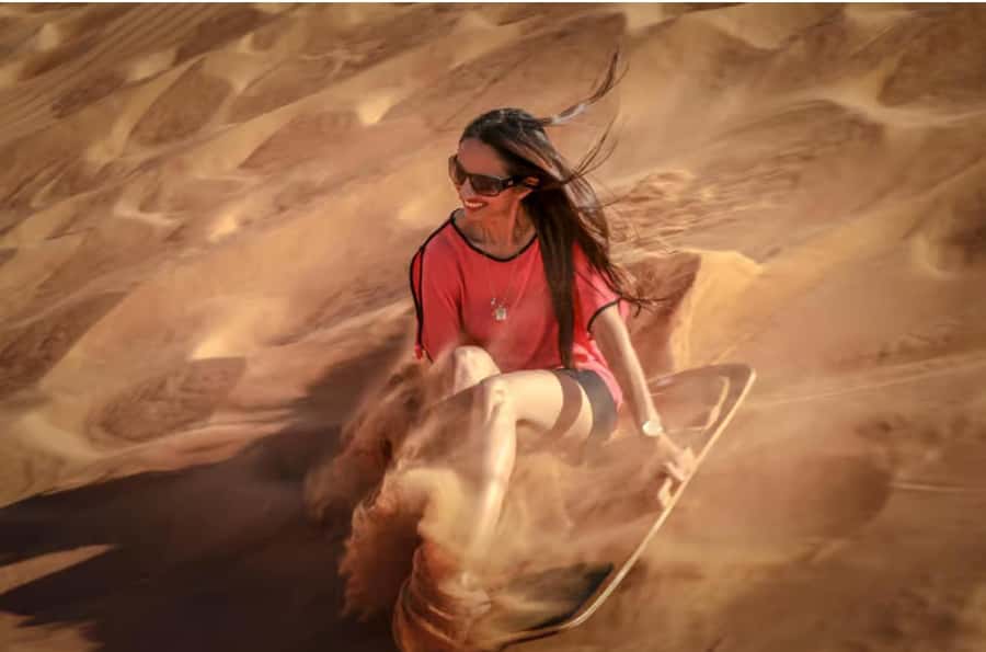 Doha: ATV Quad, Buggy Dune Bashing,Camel Ride & Sandboarding - Sandboarding at the tourist point