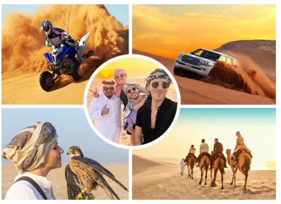 Doha:ATV,Quad or Buggy Dune Bashing,CamelRide & Sandboarding - The first taste of speed: quad bikes at Mesaieed