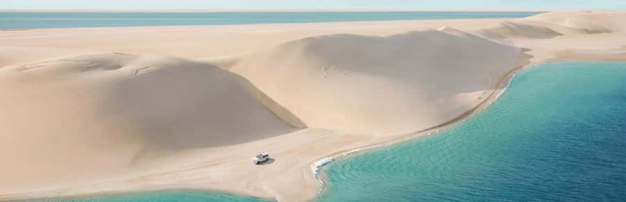 Doha: ATV/Quad, Safari 4x4, Camels, Sandboarding& Inland Sea - The Inland Sea, where dunes meet water