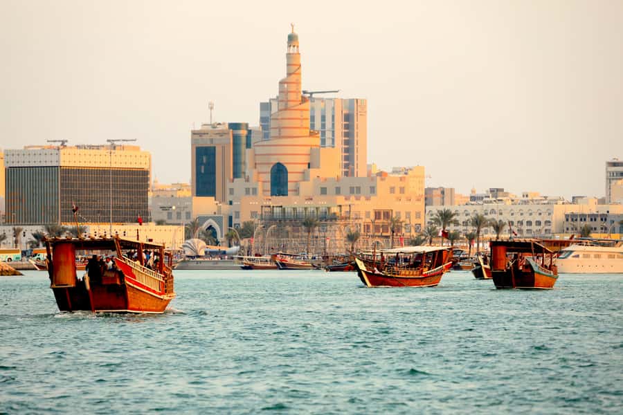 Doha City Tour with Dhow Cruise - Old Port and the Corniche: Doha from the waterfront
