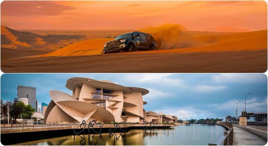 Doha: Combo City Tour and Desert Safari with Camel Ride - Katara Cultural Village, a bridge between old and new