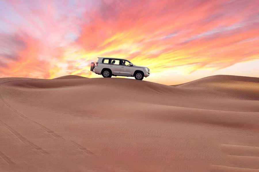 Doha: Combo City Tour and Desert Safari with Camel Ride - The Inland Sea at sunset