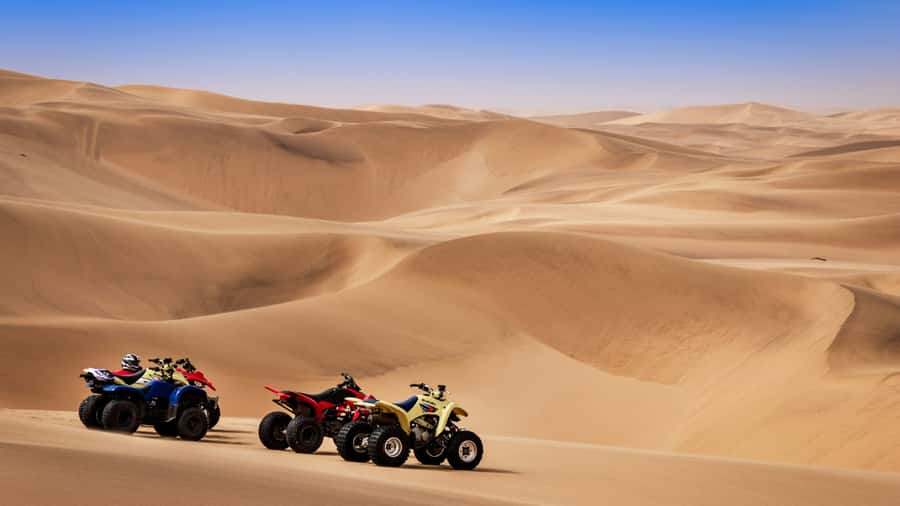 Doha: Combo Private Tour of Desert Safari with ATV Ride - Sandboarding gives you a second way down the dunes