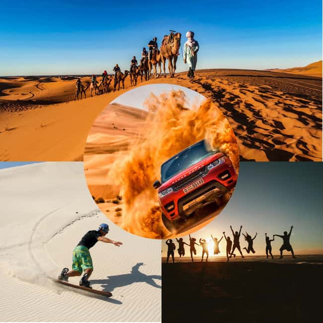 Doha Desert Excursion, Camel Ride, Inland sea, Sandboarding - Leaving Doha in an air-conditioned 4x4