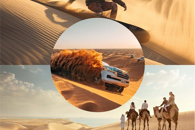 Doha Desert Excursion Dune Bashing Sandboarding Camel Ride - From Doha streets to the open desert