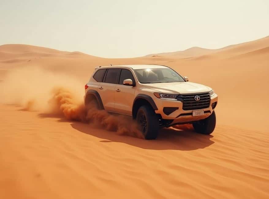 Doha: Desert Safari, Camel Ride, Dune Bashing & Inland Sea - Sandboarding from Qatar’s taller dunes
