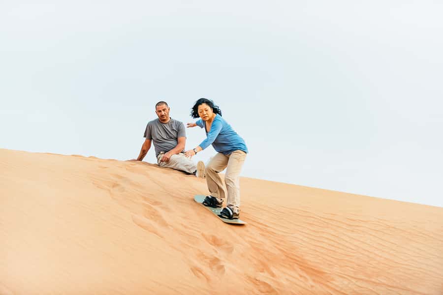 Doha: Desert Safari Dune Bashing, Sandboarding, & Camel Ride - The beach, Gulf water, and photo stops