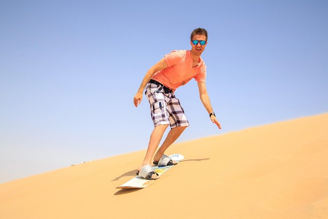 Doha Desert Safari: Dunebashing, Camel, Sandboarding & Inland Sea - A short camel ride for photos and atmosphere