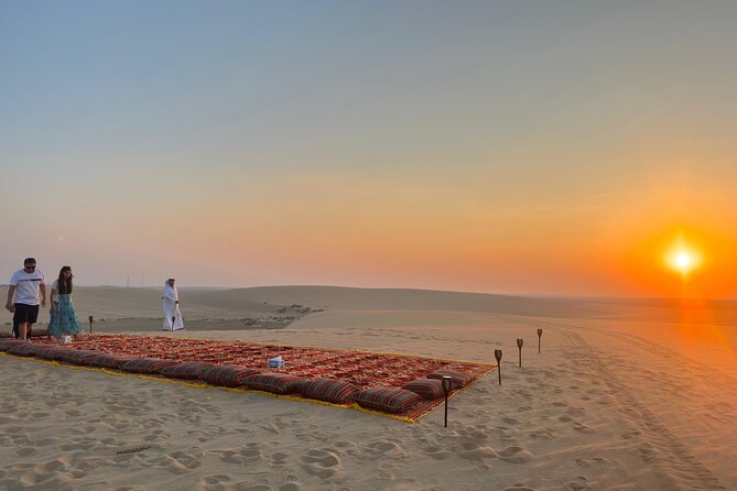 Doha Desert Safari: Dunebashing, Camel, Sandboarding & Inland Sea - Water, tea, and what is not included