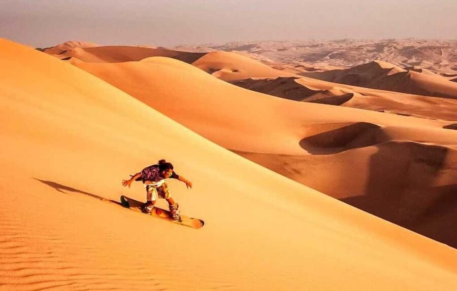 Doha: Desert Safari, Sandboarding, Camel Ride and Inland Sea - Dune bashing for about 35 to 40 minutes