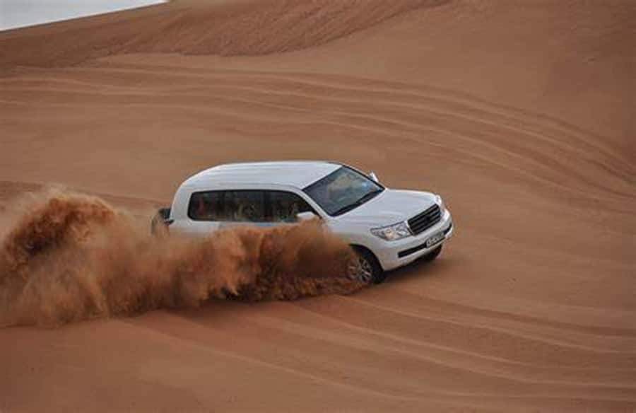 Doha Desert Safari: Sandboarding, Camel Ride & Swimming Fun - Khor Al Adaid, Where Sand Meets the Arabian Gulf