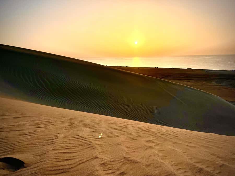 Doha: Desert Safari Sunrise Tour/Sunset Tour - The Inland Sea and its quiet edge