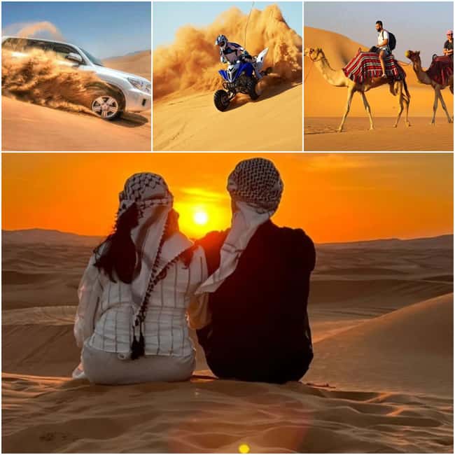 Doha: Desert Safari to the Inland Sea with All Activities - Sea Line Beach, camel rides, and falcon photos