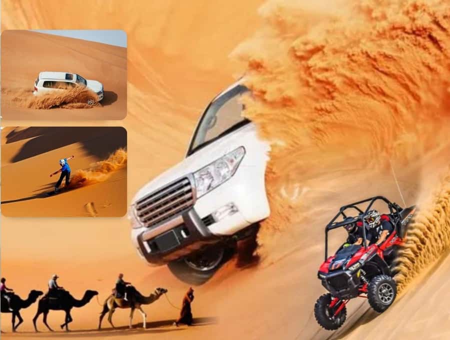 Doha:Desert Safari with Camel Ride, ATV Bike,& Sand Boarding - Pickup from Doha keeps the day simple