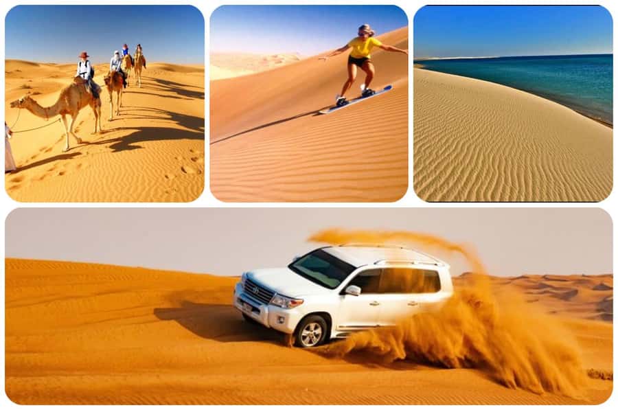 Doha: Desert Safari with Camel Ride Family Friendly Tour - Dune bashing across Qatar’s red dunes