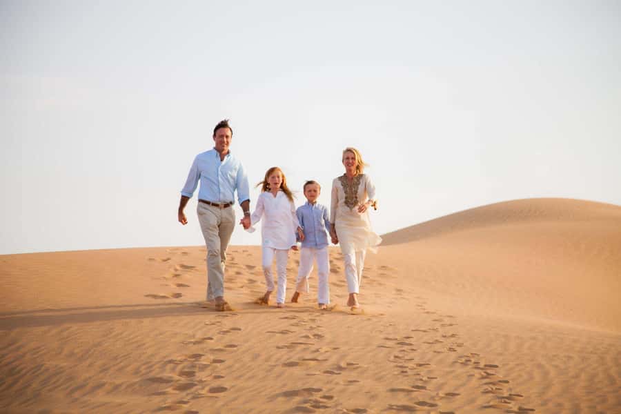 Doha: Desert Safari with Camel Ride Family Friendly Tour - Camels, falcons, and the first desert stop