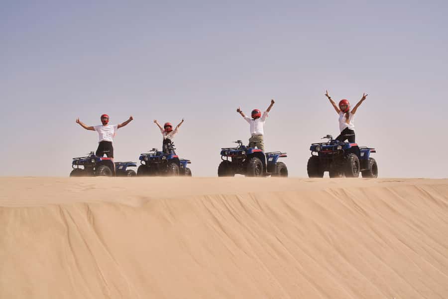 Doha: Desert Safari with Quad Bike, Sandboard & Camel Ride - Dune bashing with an experienced driver