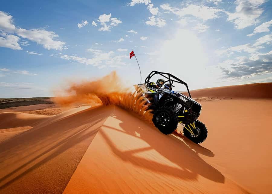 Doha: Desert Safari with Quad Bike, Sandboard & Camel Ride - Quad biking on the desert tracks