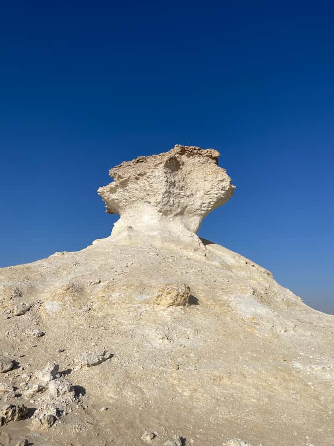 Doha Full Day North & West Tour | Rich History & culture - Mushroom-shaped limestone hills at Ras Brouq