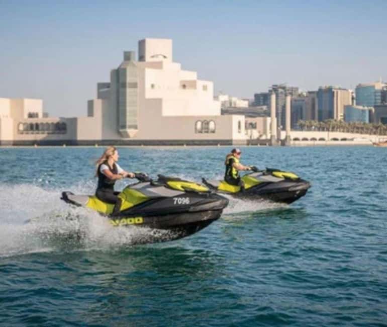 Doha: Guided Jet Ski Tour with Iconic Views - The safety briefing comes before the fun