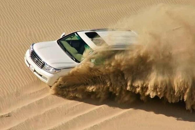 Doha: Half Day Desert Safari with Camel Ride and Inland Sea Tour - Sealine Beach begins with tea and a camel ride