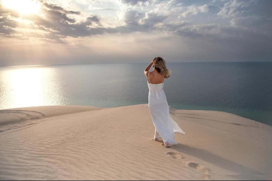 Doha: Inland Sea Desert Safari With All Activities - A camel ride with a Bedouin connection