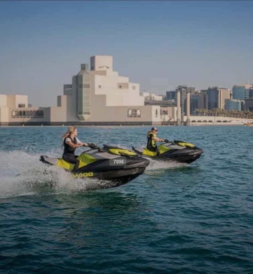 Doha: Jet Ski Adventure with Skyline and Pearl Qatar View - The Pearl-Qatar from the water