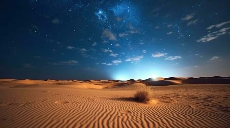 Doha Night Desert Safari Stargazing And Camel Ride - The camel camp and first look at the Inland Sea