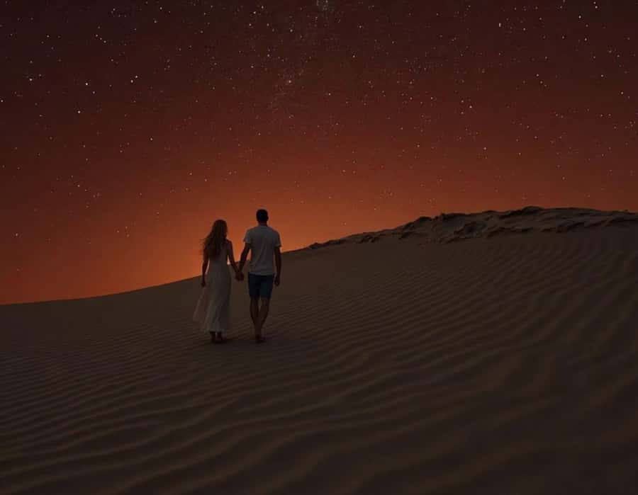 Doha : Night Desert Safari with Dune Bashing & Stargazing - The Inland Sea, where sand meets water