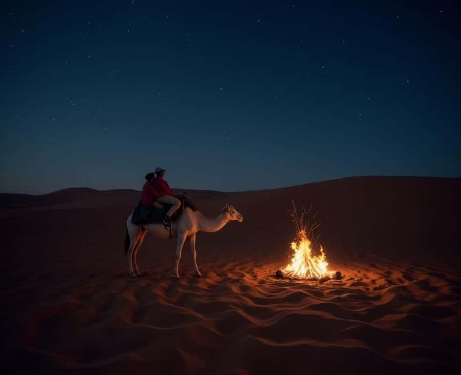 Doha : Night Desert Safari with Dune Bashing & Stargazing - Camel riding and the traditional tent