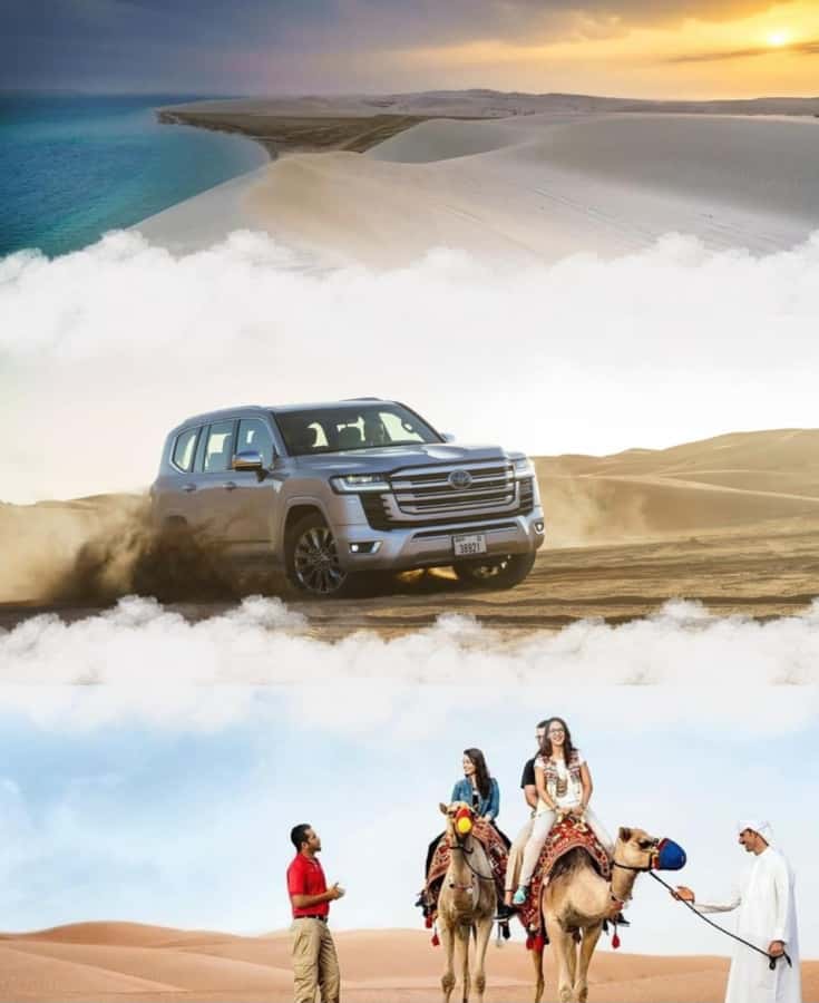 Doha: Night DesertSafari DuneBashing Sandboarding CamelRide - Dune bashing across Qatar’s soft sand