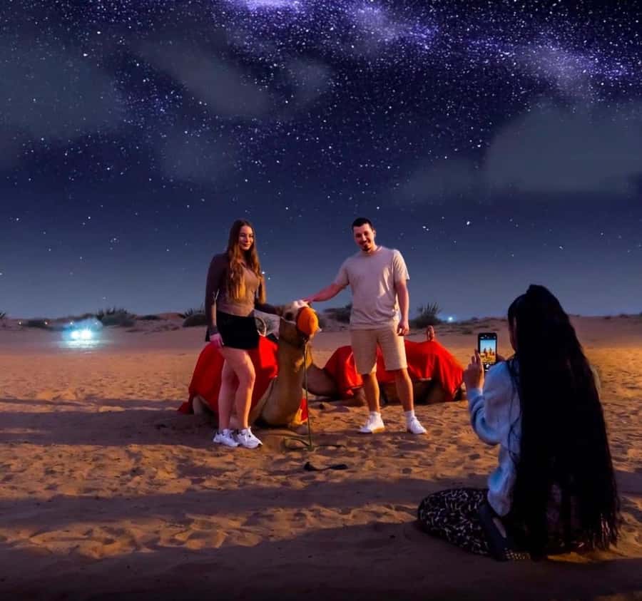 Doha: Night Safari with Dune Bashing and Camel Ride - A Bedouin-style tent and Arabic tea