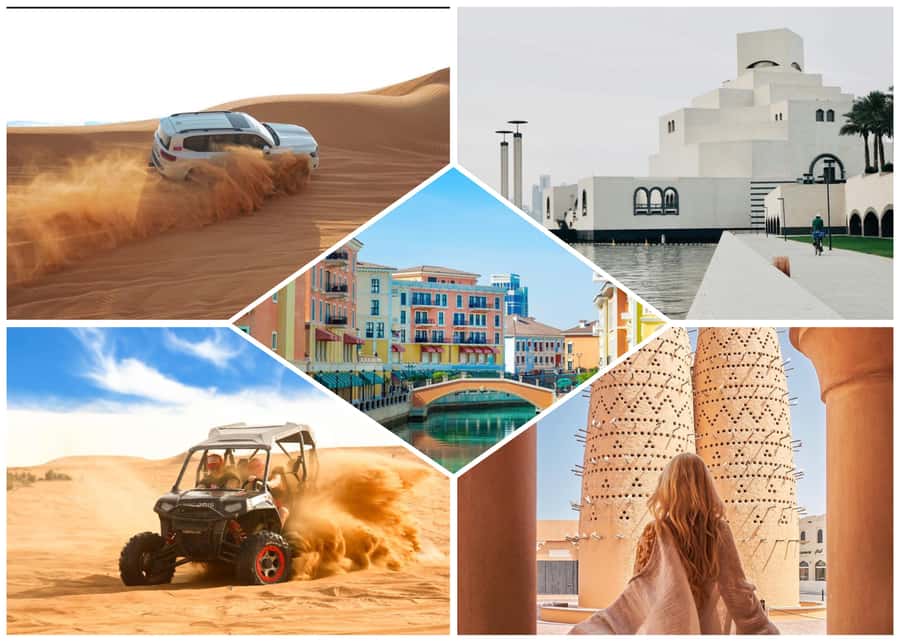 Doha: Private Combo City Tour with Desert Safari - Katara Cultural Village and 45 minutes of context