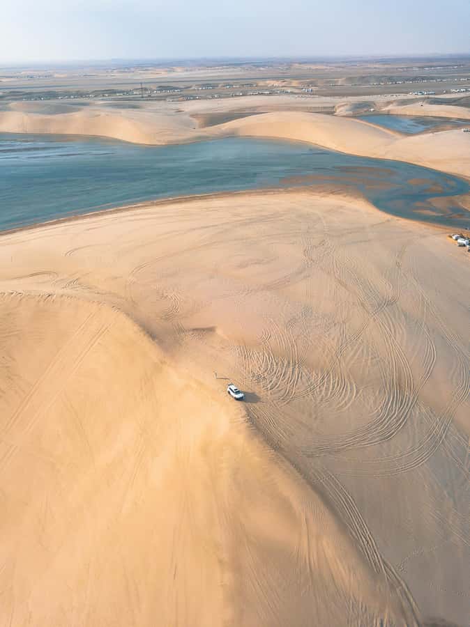 Doha: Private Combo City Tour with Desert Safari - Changing vehicles for the desert