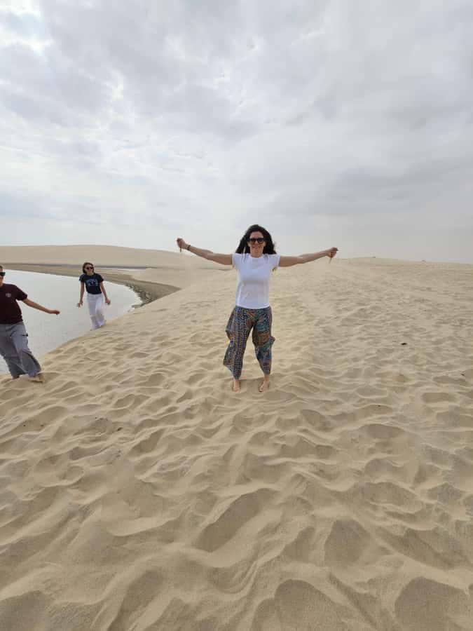 Doha:Private Desert Safari, Falcon, Sandboarding,inland sea - Dune bashing on the way to the Inland Sea