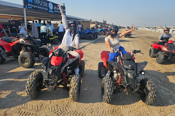 Doha Qatar ATV Quad Bike Buggy Dune Bashing and Camel Ride - What the guides add to the day