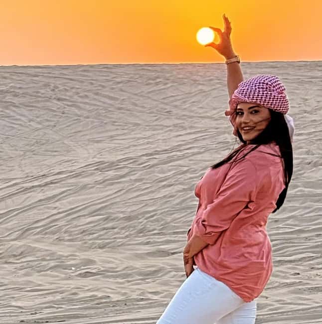 Doha Qatar : sealine adventure Camel Ride sandboard Sunset - Who will enjoy this desert safari
