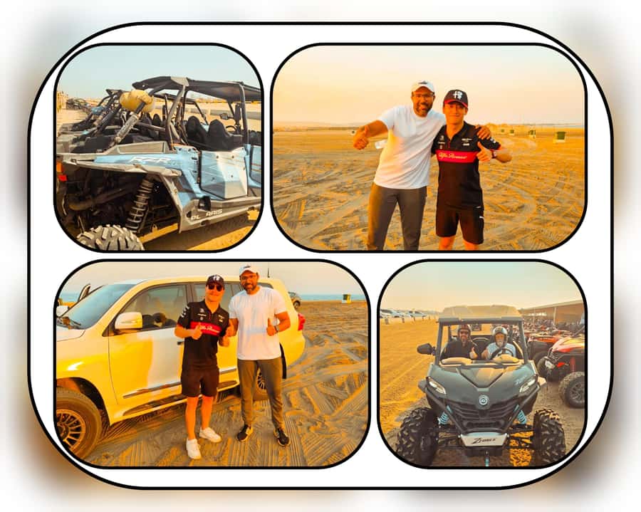 Doha: Quad Bike, Desert Safari, Buggy ride & inland sea tour - A short camel ride and falcon photos