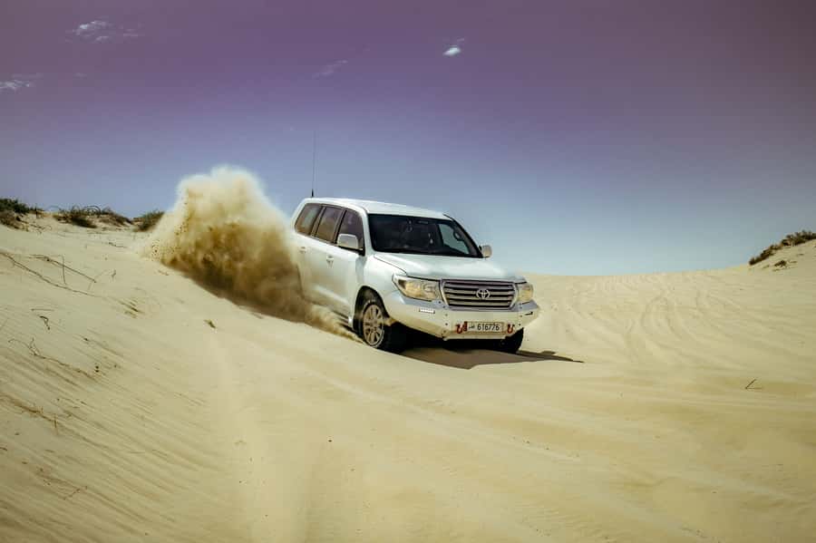Doha: Sharing Desert Safari with Inland Sea visit - Reaching Khor Al Adaid and the border area