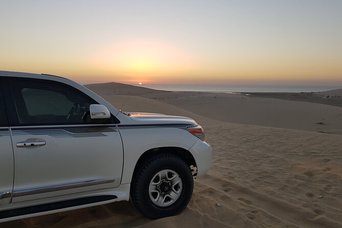 Doha: Sunrise /Sunset Desert Safari with Sand Boarding,Camel ride - Dune bashing in an air-conditioned 4x4