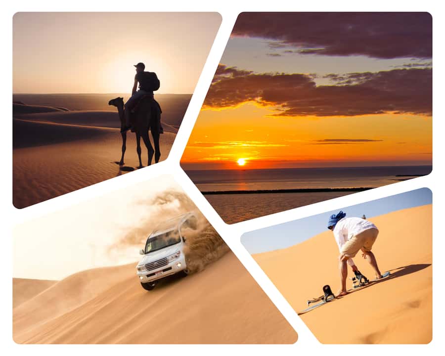 Doha: Sunset Safari, Dune Bashing, Sandboarding & Camel Ride - The drive from Doha to Mesaieed