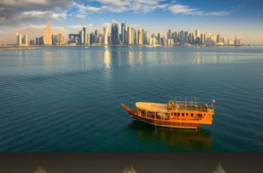 Doha: Traditional Dhow Cruise with Harbour and Skyline View - A quiet view of Doha from a traditional dhow