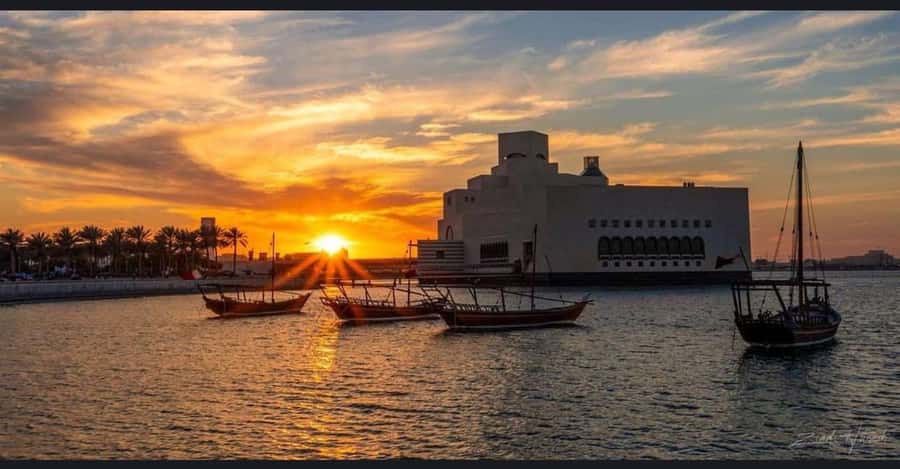 Doha:Traditional Dhow Cruise with Pickup and Drop-off - A traditional dhow, not a modern sightseeing boat