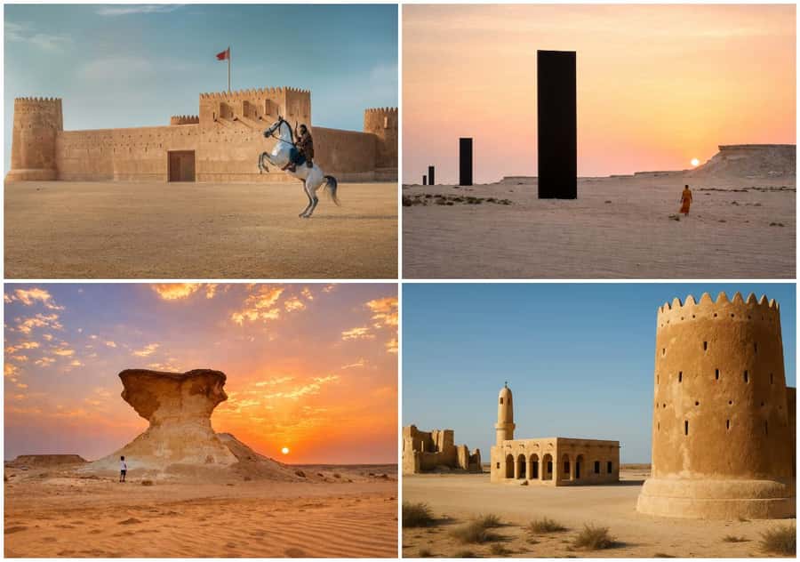 From Doha: Full-Day Tour to Qatar North and West - Camel country adds a distinctly Qatari pause