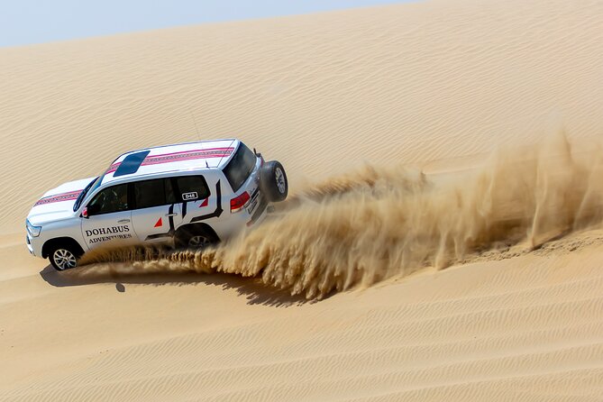 Full-day Qatar desert safari: dune bashing, sandboarding, camels - Key points at a glance