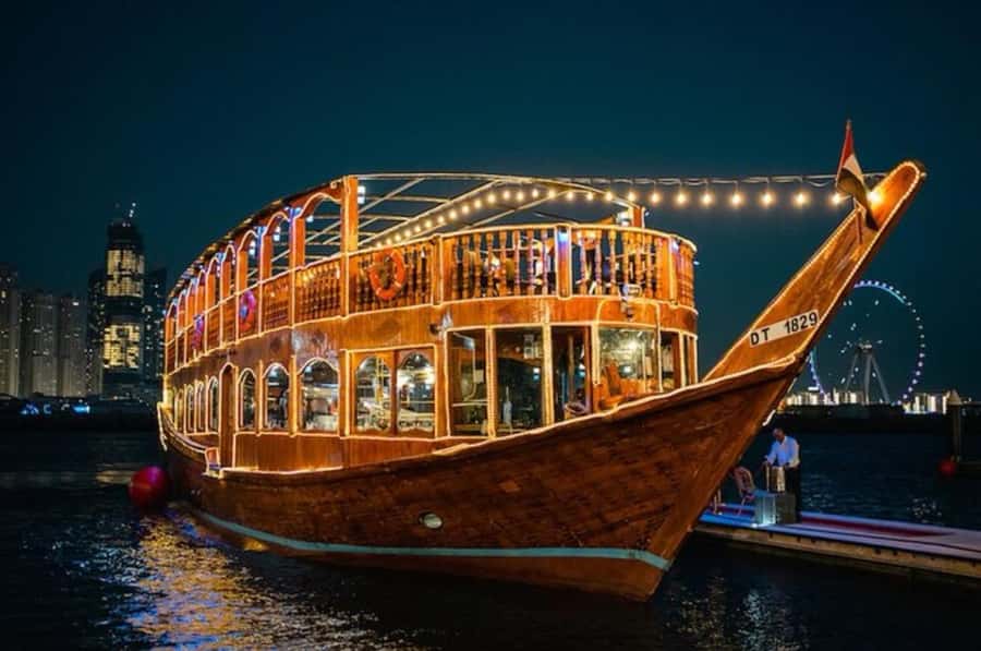 Moonlight on the Marina A Traditional Dhow Cruise Experience - Boarding the Traditional Arabic Dhow